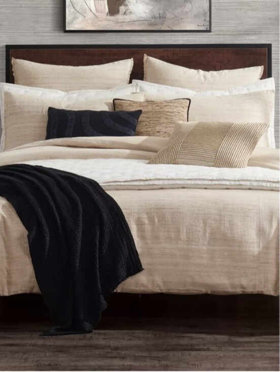Donna Karan Other - Donna Karen gold raw silk duvet cover in king